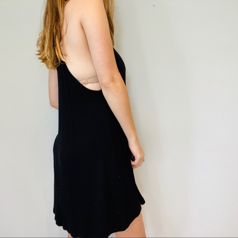 CLEARANCE black flowy tank dress - Picture 6 of 7